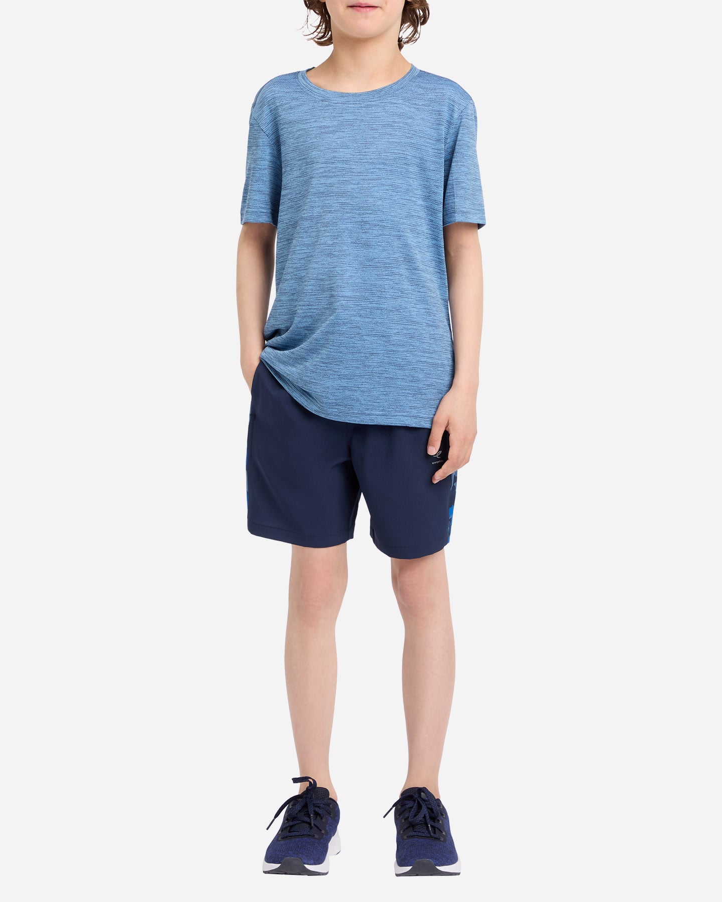 T-shirt ENERGETICS MELANGE JR - Blu - 3 | Cisalfa Sport
