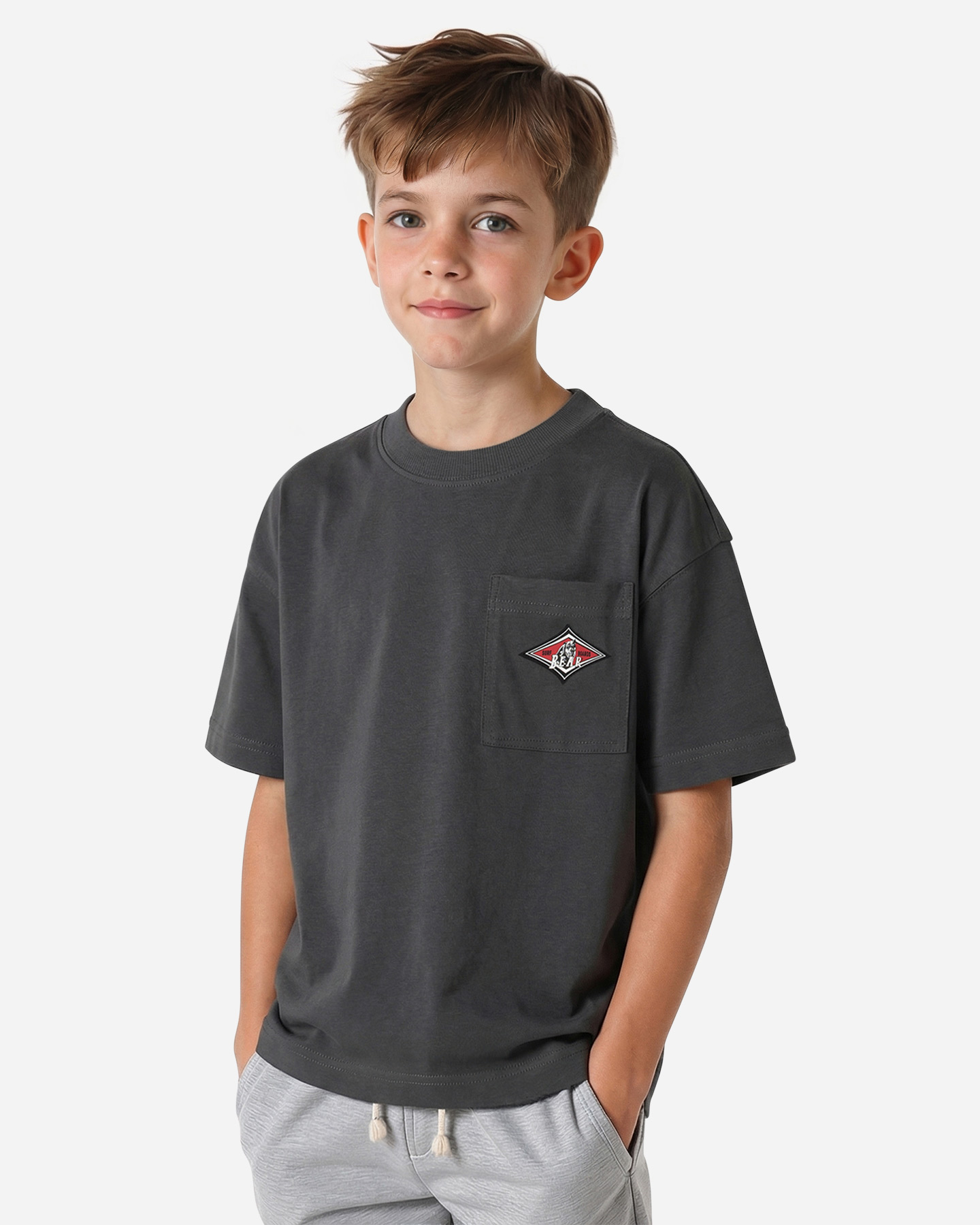 T-shirt BEAR WAVES AFTER WAVES JR - Antracite - 2 | Cisalfa Sport