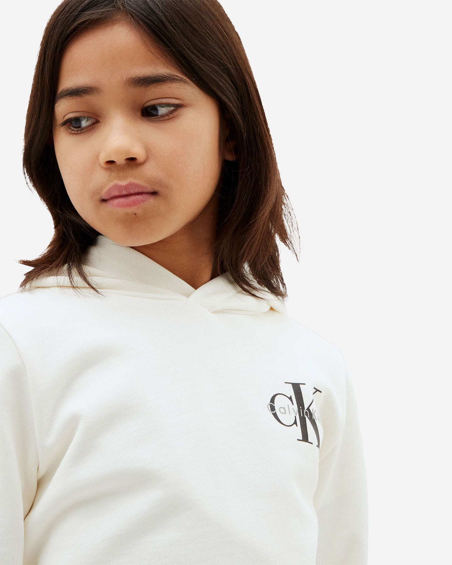 Felpa CALVIN KLEIN JEANS LOGO JR - Bianco - 5 | Cisalfa Sport