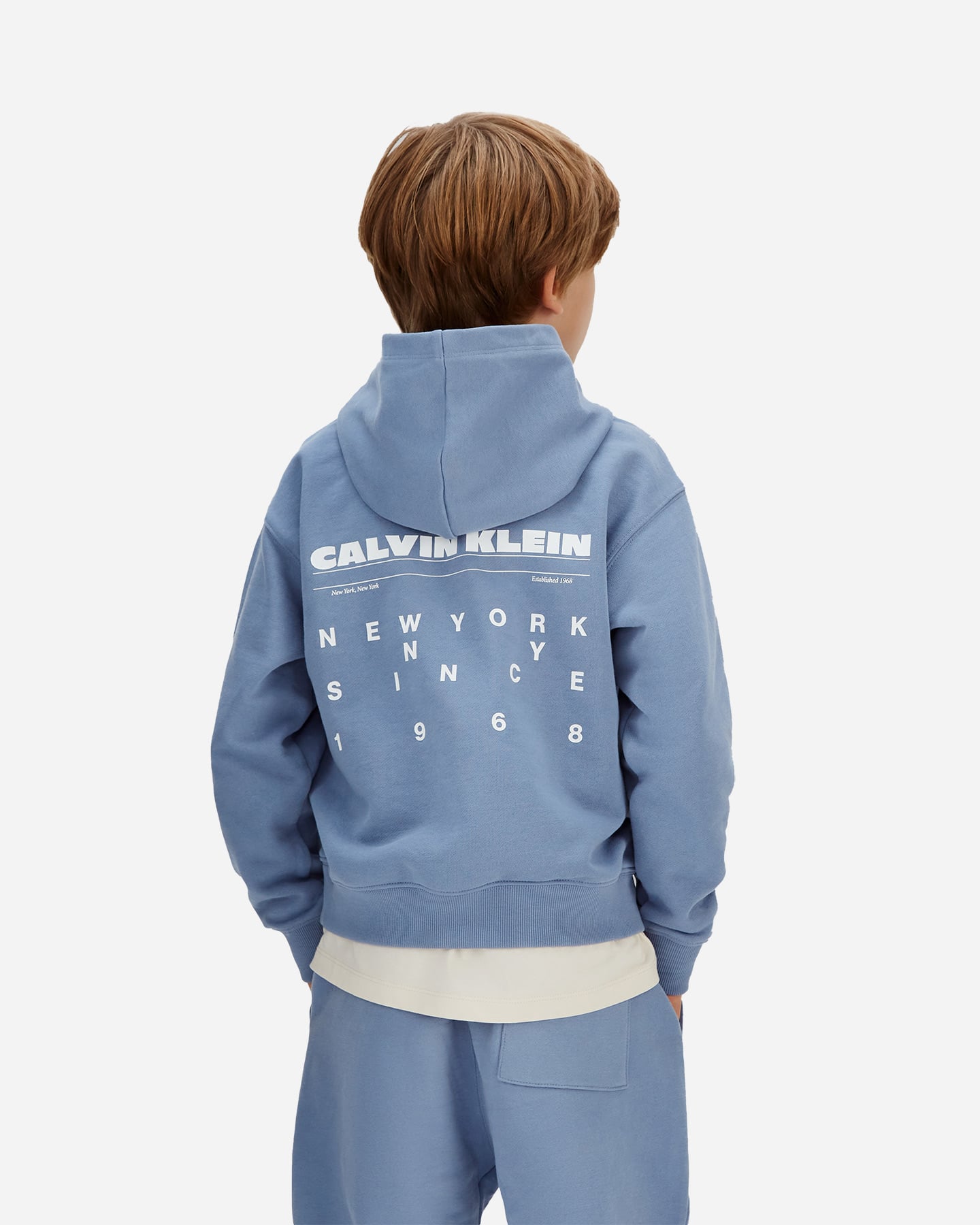 Felpa CALVIN KLEIN JEANS BASIC JR - Blu - 2 | Cisalfa Sport