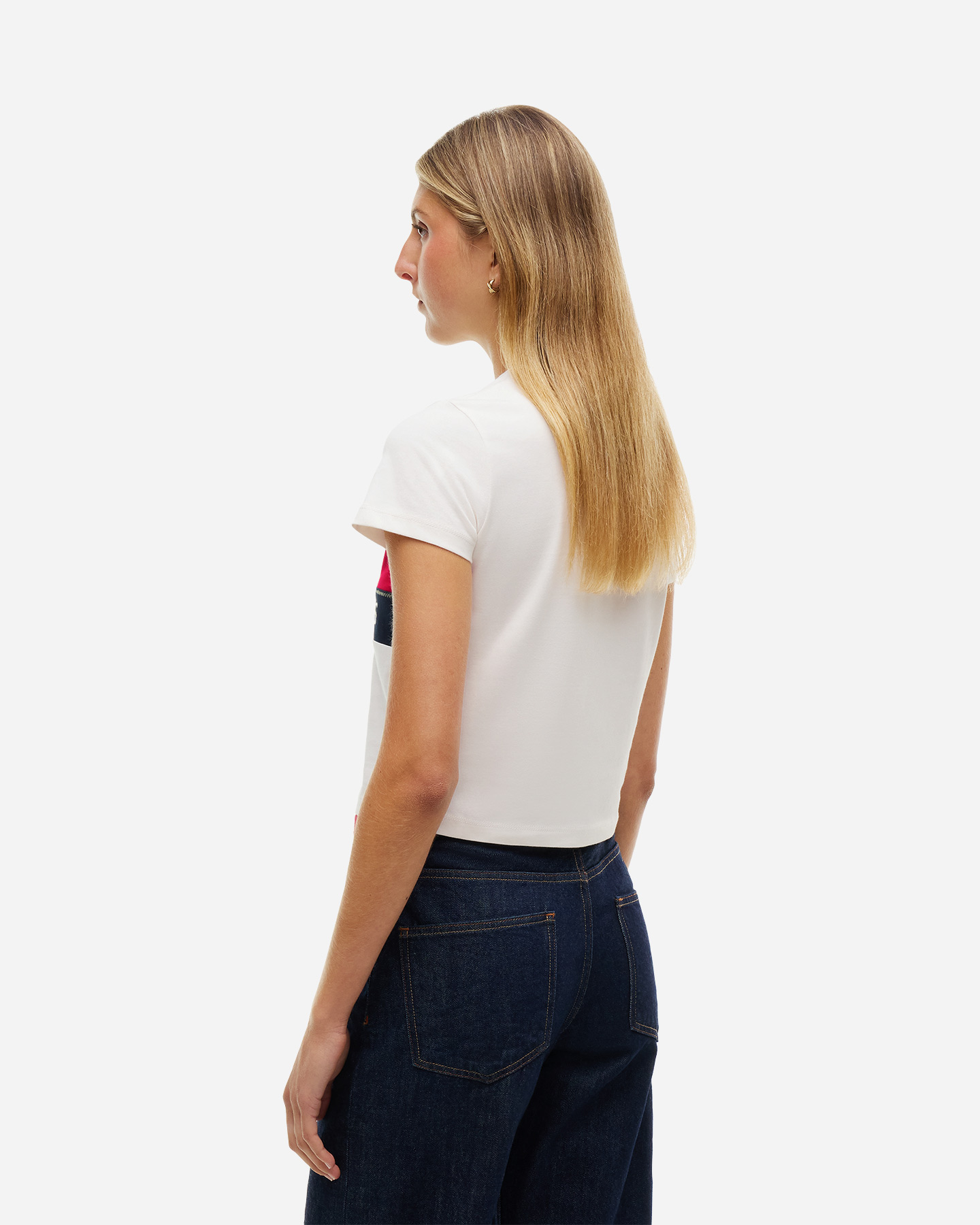 T-shirt TOMMY HILFIGER BOXY BIG FLAG W - Bianco - 3 | Cisalfa Sport