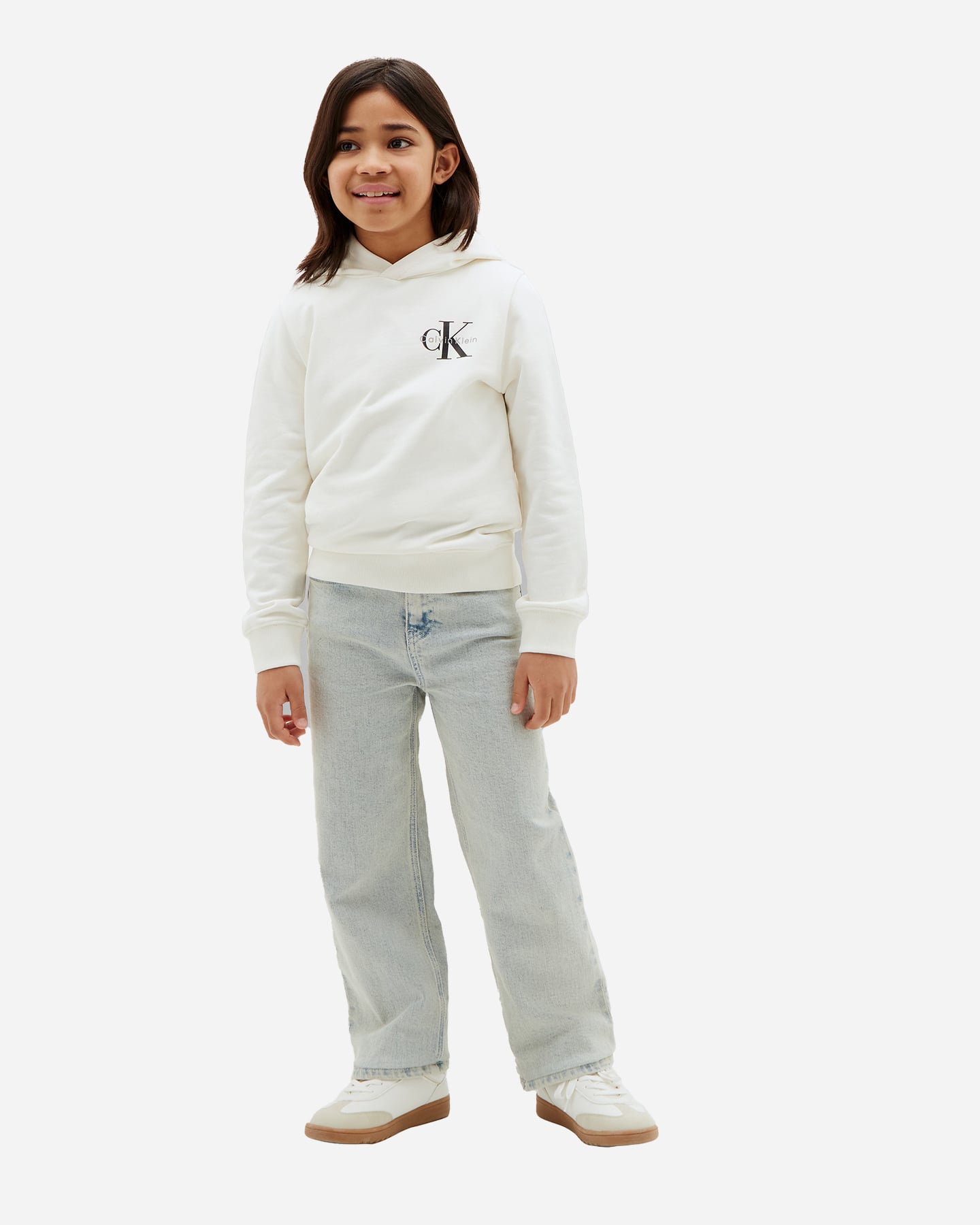Felpa CALVIN KLEIN JEANS LOGO JR - Bianco - 3 | Cisalfa Sport