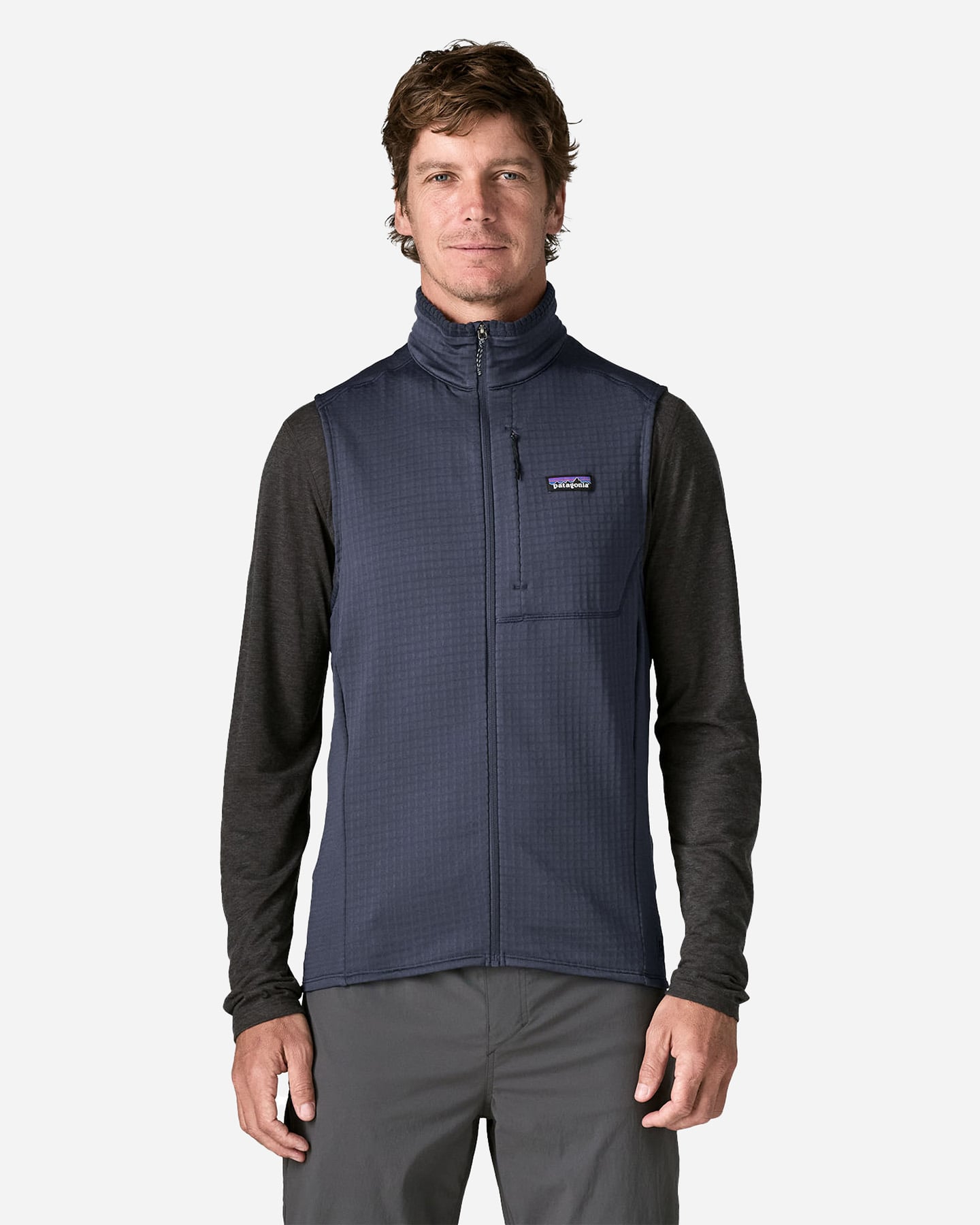 Gilet PATAGONIA R1 M - Blu - 1 | Cisalfa Sport